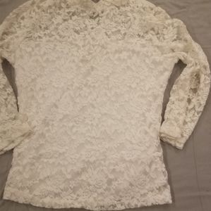 1 white and 1 Green Lace shirt